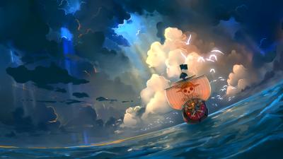 Backgrounds, Thousand Sunny One Piece, Sky, Manga, Illustration