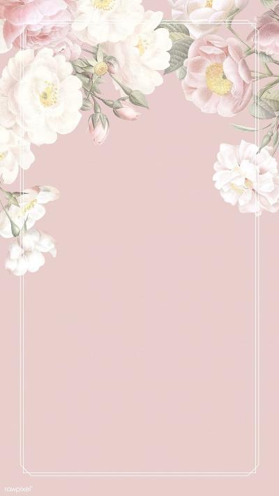 Flower HD phone wallpaper Free download, Premium illustration of Elegant floral frame design illustration. Floral , Flower background 