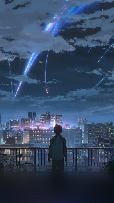 Yourname Night Anime Sky Illustration Art Android HD phone wallpaper Free download